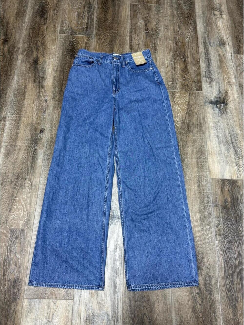 Madewell Superwide Leg Jeans High Rise '90s Baggy Denim 27 NWT
